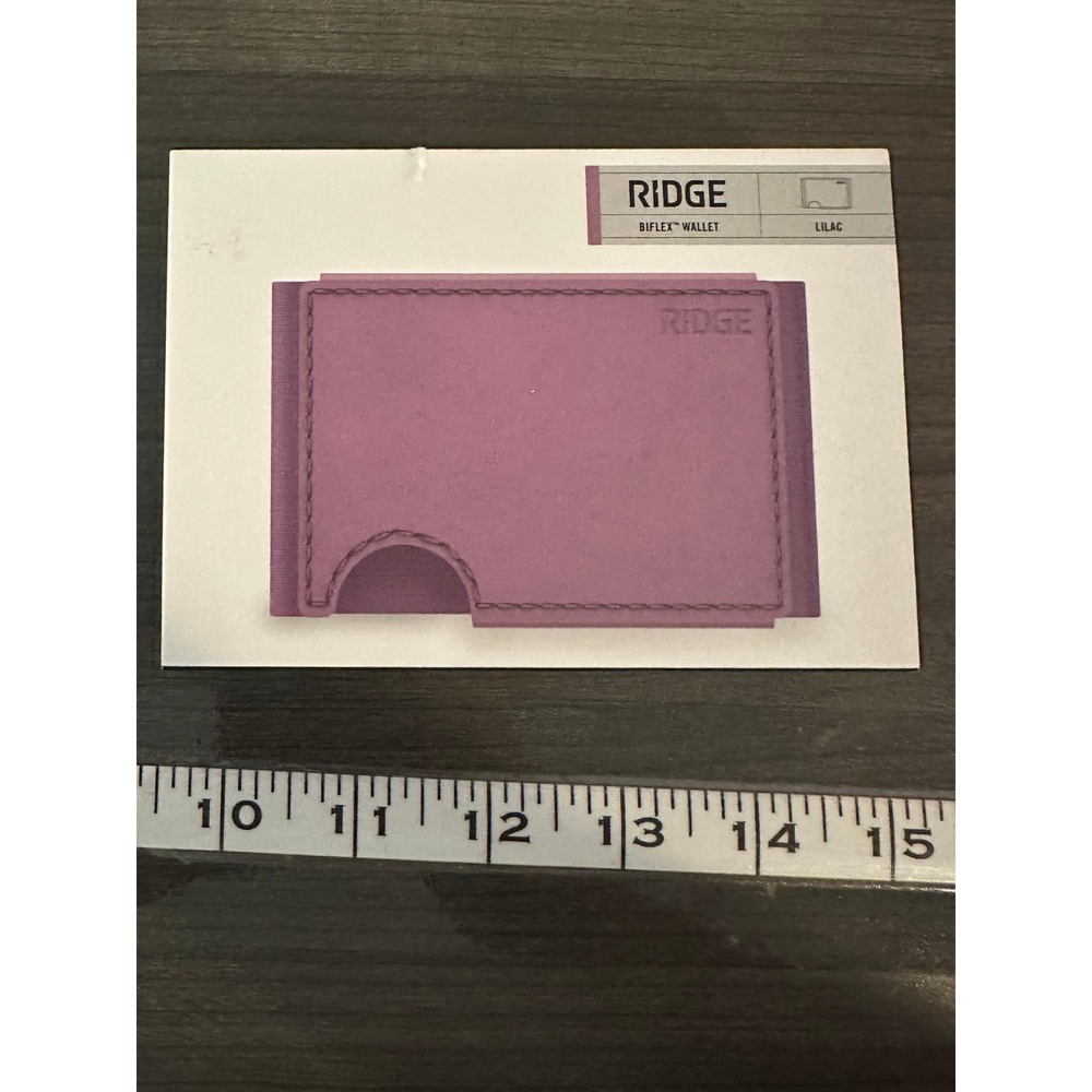 Ridge Biflex Wallet Lilac Purple Full Grain Leather RFID Minimalist Card Holder